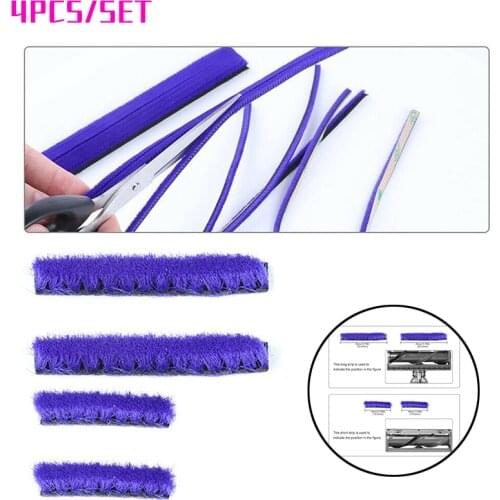 4Pcs Replacement Soft Plush Strips for Dyson V8 Series Vacuum Cleaner Soft Roller Head Replacement Accessories Parts