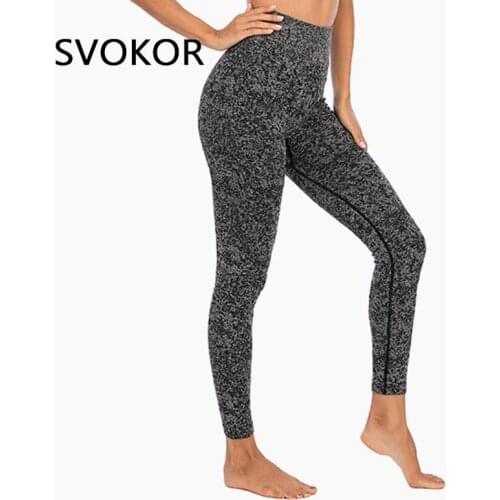 SVOKOR Leggings Sport Women Fitness Print Push Up High Waist Workout Tights Pants Booty Scrunch Activewear Elastic Gym Leggins