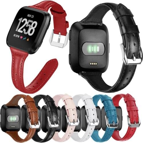 Essidi Slim Soft Geniune Leather Bracelet Strap For Fitbit Versa 2 Quick Release Wrist Band Replacement For Fitbit Versa Parts