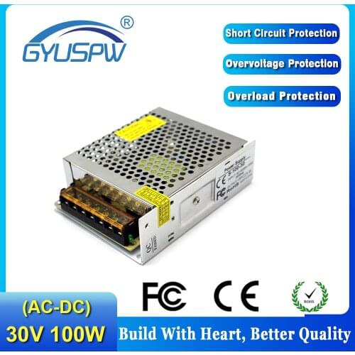 Transformer 220V 110V AC-DC30V 100W 3.3A Power supply Switching Single OutputDriver Power Supplies For CNC CCTV 3D Printer