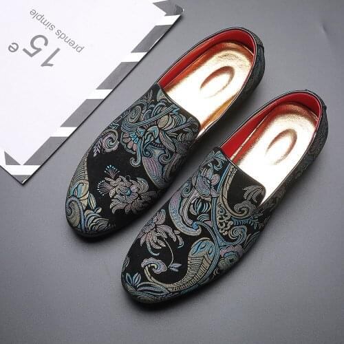 Autumn New Mens Round Head Breathable Casual Single Shoes Large Size Loafers Shoes Slip On Mens Fashion Driving Shoes