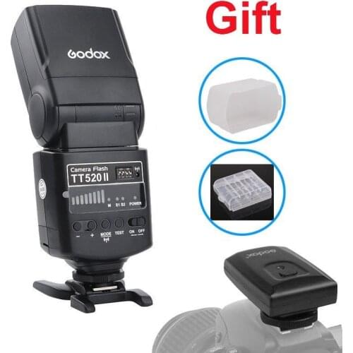 GODOX TT520II TT520 II Flash Speedlite For Nikon D7500 D7200 D7100 D5600 D5500 D5300 D3400 D3300 D810a D750 D610 D500 D5 D4s DF