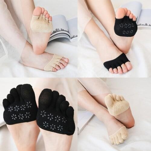 1Pair Cotton Half Insoles Pads Foot Care Insoles Forefoot Pain Relief Massaging Gel Metatarsal Toe Support Pads Insoles Forefoot