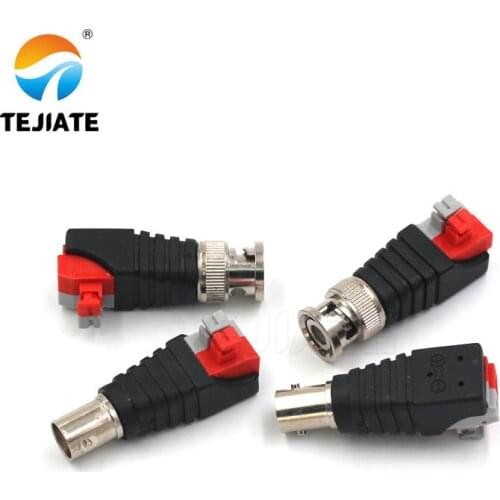 1PCS Press Type BNC M/F Header Connector Analog Surveillance Camera 75-5 Video Cable Q9 Copper Core Interface No Welding Adapter
