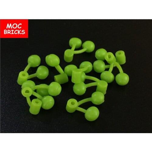 100pcs/lot MOC Bricks Food & Drink Apple Green Cherries fit with 22667 Educational Building Blocks DIY Toys kids christmas gifts