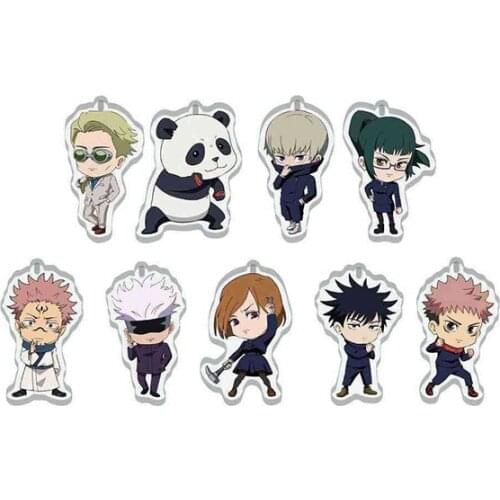 Anime Jujutsu Kaisen Keychian Jujutsu Kaisen Gojo Satoru Itadori Yuji Acrylic Key Ring Cartoon Pendent Keyrings