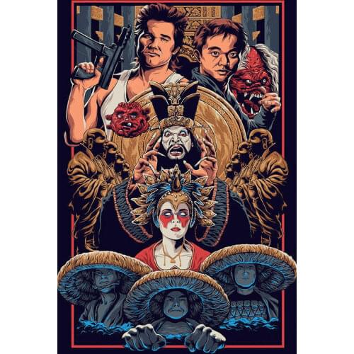 Big Trouble in Little China Movie Wall Sticker Silk Poster Art Light Canvas Home Decoration