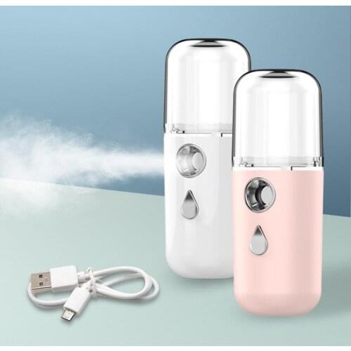 Alcohol Bottle Nano Spray Water Replenishing Device Face Steaming Humidifier Hydrating USB Rechargeable Handheld Alcohol Sprayer