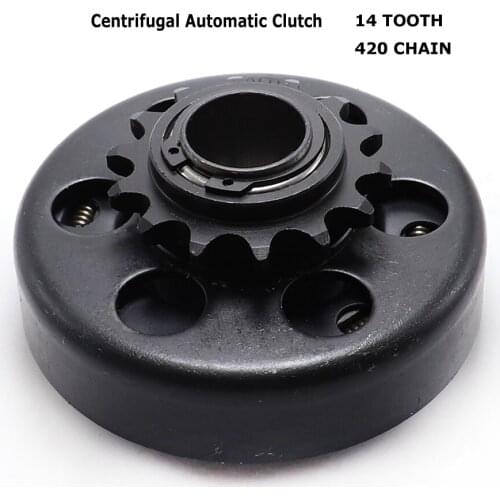 Centrifugal Clutch 14T 14 Tooth Heavy Duty 40 41 Chain 13HP For Karting Go Kart Fun 420 Chain 1" 13hp for Mini DIRT PIT Bikes