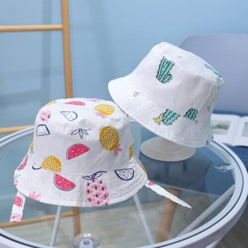 Summer Baby Sun Hat Double Sided Kids Beach Caps Letter Printing Baby Boy Girl Fisherman Hat Children Caps Bonnet