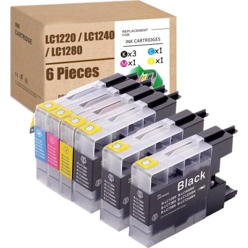 For Brother Ink Cartridge LC1280 LC1240 Printer Ink LC1220 for MFC-J280W J430W J435W J5910DW J625DW J6510DW J6910DW DCP-J725DW