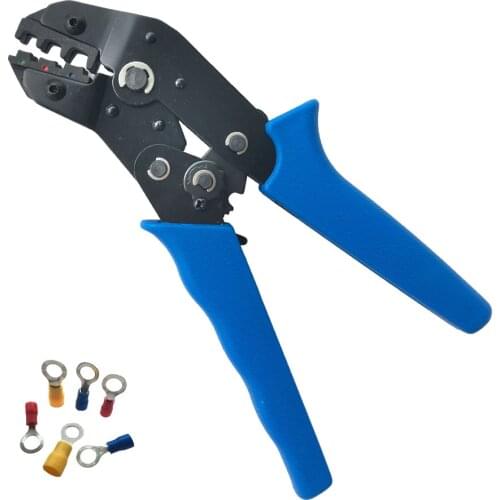 Labor saving electrician pliers crimping 0.5-6mm2 insulated terminals skid proof handle crimping pliers easy for women operation