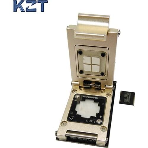 EMCP Reader Pogo Pin test Socket with SD interface,Nand flash BGA186 BGA162 size 12x16 Pitch 0.5mm aluminium alloy clamshell