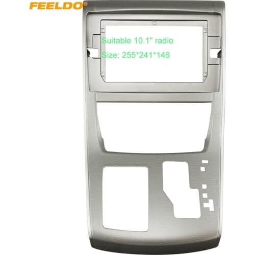 FEELDO Car Audio 2DIN Fascia Frame Adapter For Toyota Alhard 2008 (RHD) 10.1" Big Screen Dash Fitting Panel Frame Kit