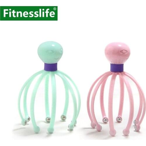 Head Scalp Massager Comb Neck Massage Roller Octopus Claws Magnetic Ball Relax SPA Hair Care for Hair Growth Stress Relief Rest