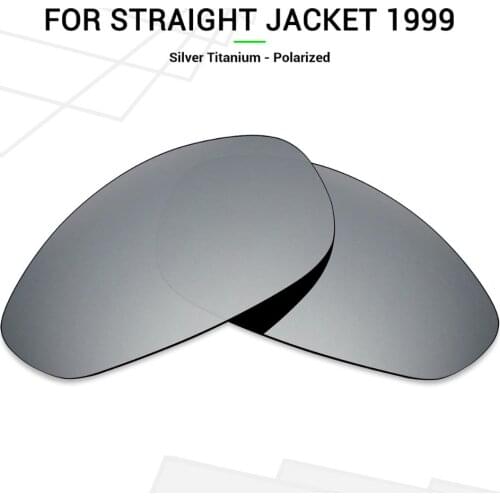 Mryok POLARIZED Replacement Lenses for Oakley Straight Jacket 1999 Sunglasses Silver Titanium