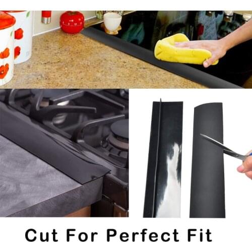 Set Of 1 Kitchen Silicone Stove Counter Gap Cover Heat Resistant Wide & Long Gap Filler Seals Spills Between Counter