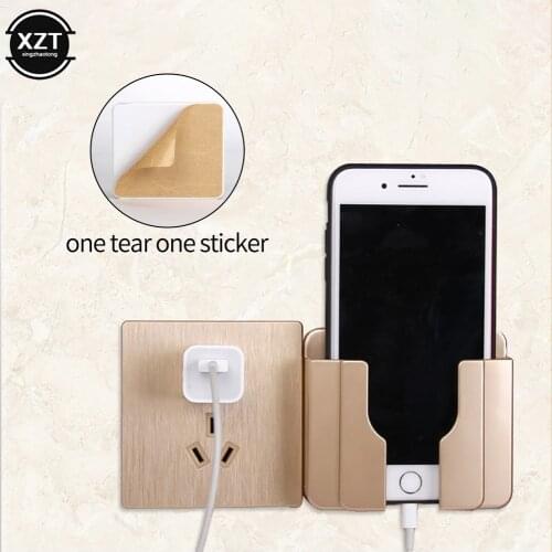 1PCS Wall Charger Hook Mobile Phone Holder For Iphone Xiaomi IOS Universal Cellphone Hanging Stand Bracket Hooks Charging Dock