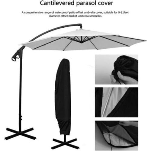 New Outdoor Patio Sunshade Umbrella Cover Cantilever Waterproof Garden Umbrella ProtectiveCover Fittings Cover Umbrella Sunshade