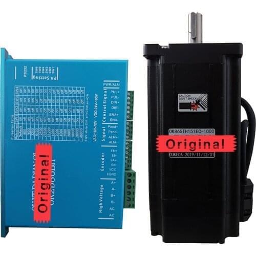 Original Leadshine Easy Servo Driver Kit ES-DH2306 220/230VAC Driver + 3 Phase NEMA34 ES-MH34212 12.0Nm 2000rpm With Cable