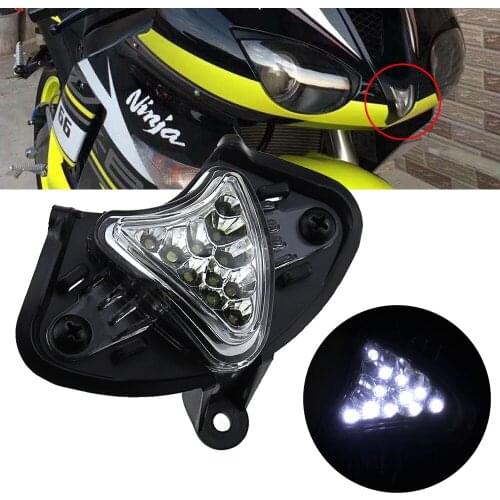 For KAWASAKI ZX-6R ZX6R 2007 2008 Headlight Headlamp Fog Lamp Front Head Light LED Front Center Light