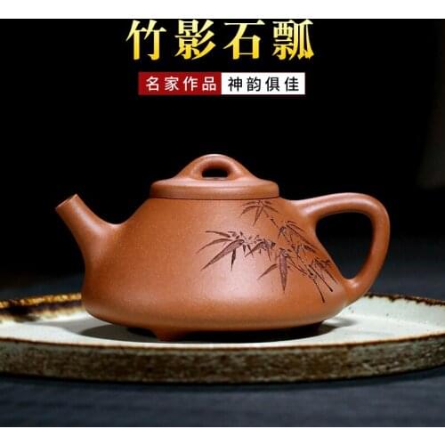 Stone gourd ladle masters all hand son smelting ore down slope mud stone gourd ladle pot carved bamboo teapot household