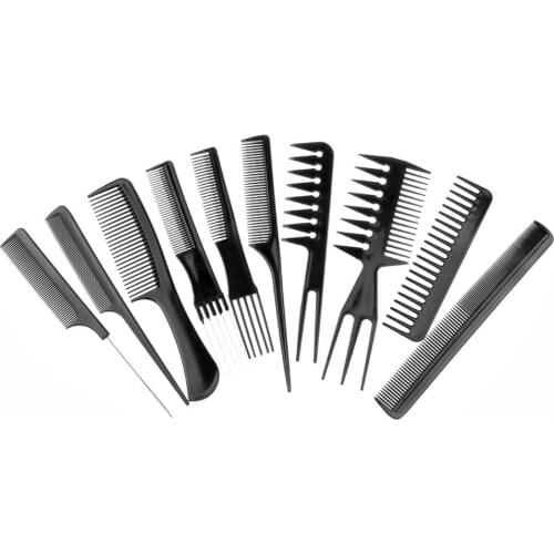 Taoye teemo 10pcs/set Professional Comb Salon Barber Anti-static Hair Combs Hairbrush Hairdressing Combs Hair Care Styling Tools