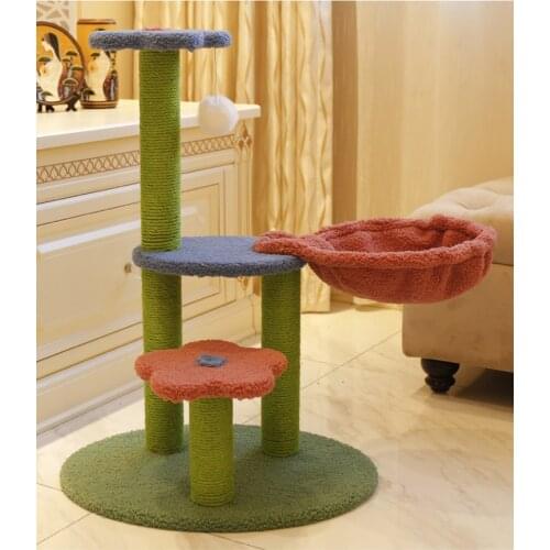 Flower Cat Climbing Frame Cactus Cat Litter Cat Tree One Scratching Post Cat Tree Vertical Cat Jumping Platform