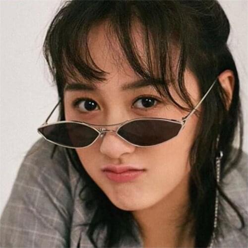 New Brand Sunglasses Small Oval Glasses Personalized Cat Eyes Colorful Sunglasses Trend Versatile Sunglasses Vintage Shades