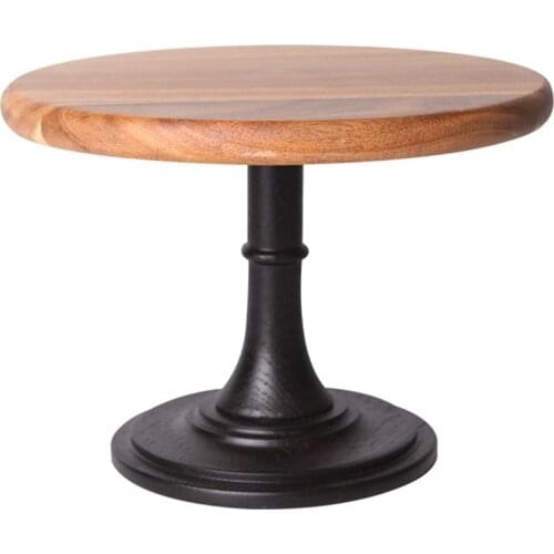 Cake Plate Stand Wooden Plate High Base Dessert Dish Party Filming Props Dessert Dish Wedding Tray Decoration Display