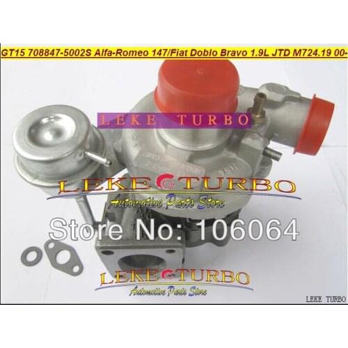 GT1444S 708847-5002S 708847-0002 708847 46756155 55191595 Turbo Turbocharger For Alfa-Romeo 147 For Fiat Doblo Bravo M724 1.9L