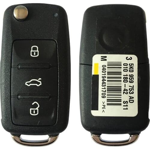 CN001026 Aftermarket volkswagen Smart Remote Key 3 Button P/N 5K0 837 202 AF Flip Key 315MHZ NBG010206T