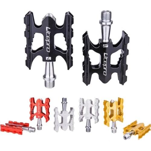 1Pair Bike Pedals ZTTO Lightweight Foldable Aluminum Alloy Mountain Road Bicycle Bearing Pedals for Outdoor Cycling