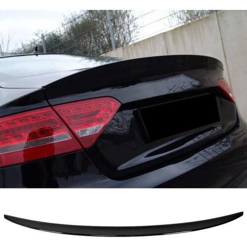 Rear Trunk Lid Spoiler Glossy Black Fit for Audi A5/S5 B8/B8.5 Sportback 2008 2009 2010 2011 2012 2013 2014 20115 2016 ABS