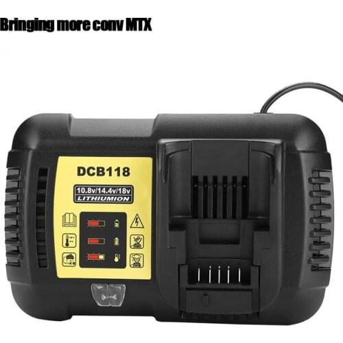 DCB118 Li-ion Battery Charger for Dewalt 10.8V 12V 14.4V 18V 20V MAX DCB105 DCB101 DCD780 Battery EU Plug Free shipping