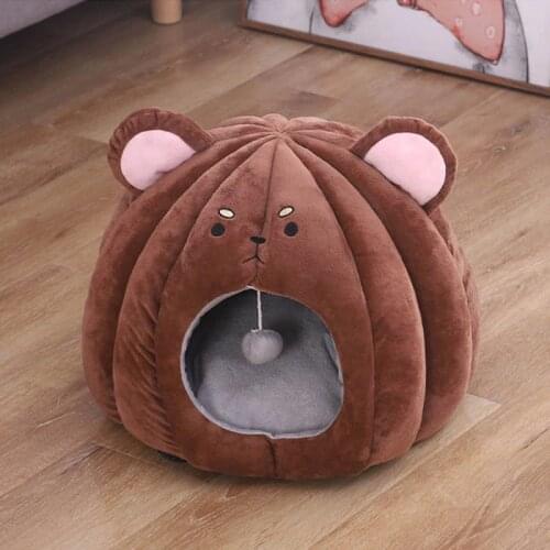 Winter Hot sell Pet Cat Bed Indoor Kitten House Warm Small For Cats Dogs Nest Short Plush Cat Cave Cute Sleeping Mats Products