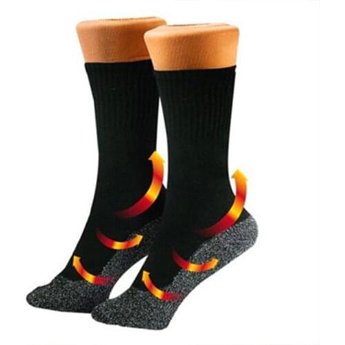1 Pair Warm Thermal Socks Winter 35 Degree Aluminized Fibers Feet Winter Warm And Dry Heat Insulation Unisex Outdoor Sport Socks
