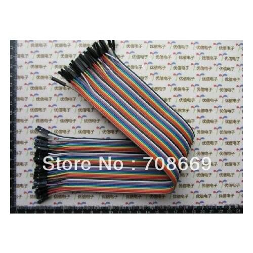 2pc/lot x40pin Female to Female Dupont Wire Cable Line 1p-1p pin Connector 30cm