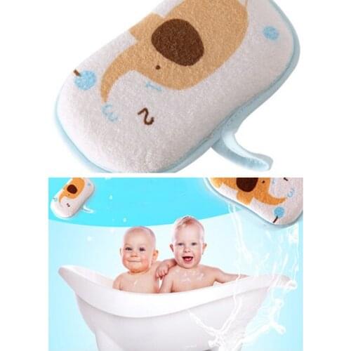 2021 Brand New Fashion Bathtube Safety Sponge Bath Support For Infant Newborn Baby Cute Cartoon Bath Sponge