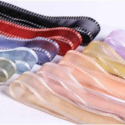 5 yards Soil Color Organza Ribbon DIY Bow Hair Accessories Bouquet Gift Packaging Clothing Sewing Material