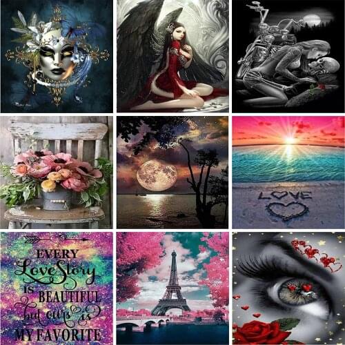 5D diamond painted cross stitch diamond mosaic embroidered with beautiful landscape patterns