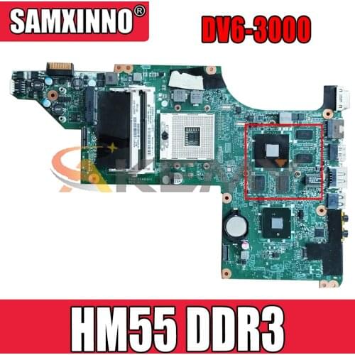 615278-001 615278-501 For HP Pavilion DV6-3000 Notebook Mainboard DA0LX6MB6H1 216-0772000 HM55 DDR3 Laptop motherboard