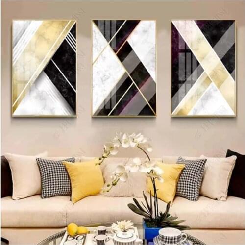 Abstract Geometry Nordic Decorative Poster Print Modular Wall Paintings For Living Room Wall Art Home Decor No Framed