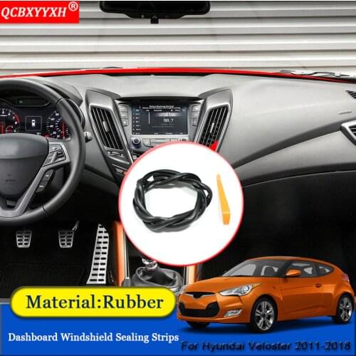 Car-styling Anti-Noise Soundproof Dustproof Car Dashboard Windshield Sealing Strips Accessories For Hyundai Veloster 2011-2018