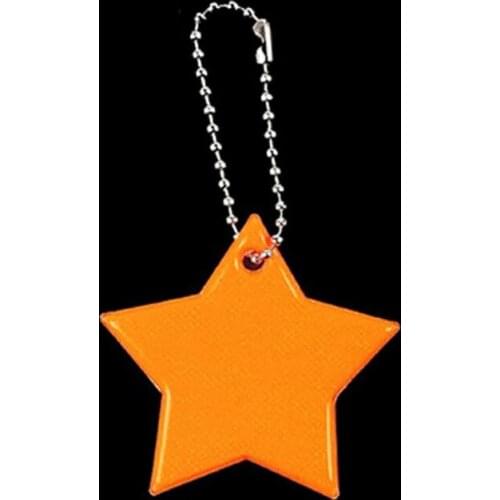 Child Safety Reflector Key Ring Star Ultra Reflective Gear Keychain Bag Clothing R7RF