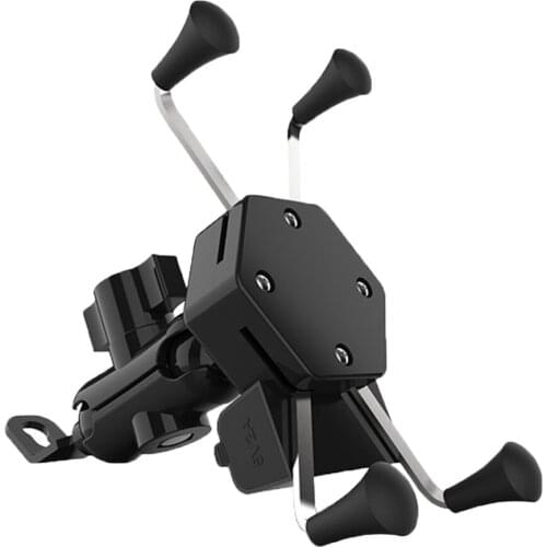 Scooter X-type USB Mobile Phone Holder Mount Support 360 Degree Rotation Car Charging Power Navigation Frame