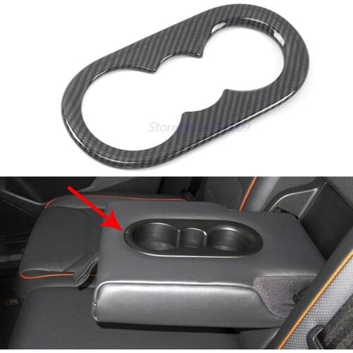 For Volkswagen VW Tiguan MK2 2018 2019 2020 Rear Water Cup Holder Panel Trim Cover Car Interior Accessories