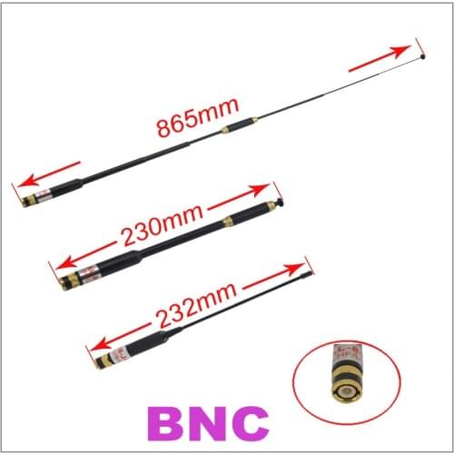 AL-800 BNC Dual Band 144/430MHz High Gain Super High Quality Telescopic Antenna for PRYME Kenwood TYT HYT ICOM YAESU AL800