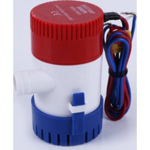 DC 12V / 24V Small Mini Automatic Boat Bilge Pump Automatic 350/500/750/1100 Gph Electric Submersible Pump 350GPH 1100GPH