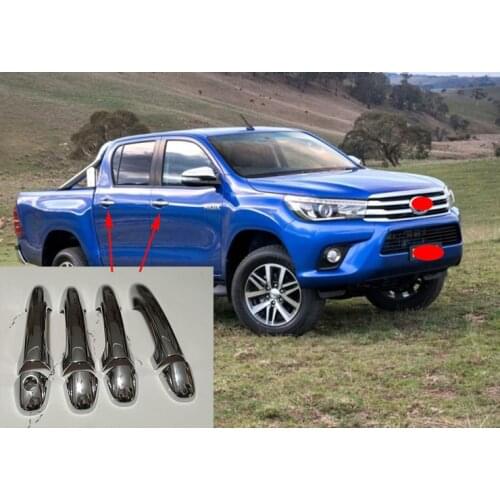 Chrome ABS Door Handle Cover Trim for 2015-2019 Toyota Hilux Revo